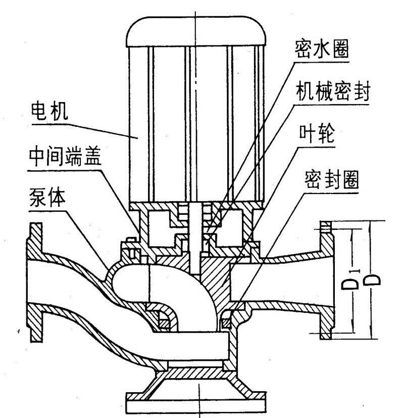 单级泵结构图图片